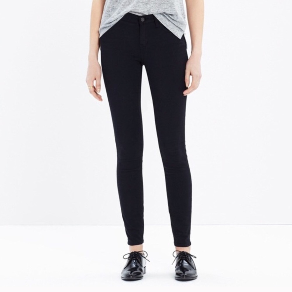 Madewell 8” Rise Sateen Skinny Skinny Black jeans